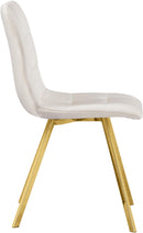 Annie Cream Velvet Dining Chair - NY Furniture Direct (NY)
