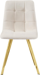 Annie Cream Velvet Dining Chair - NY Furniture Direct (NY)