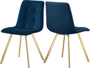 Annie Navy Velvet Dining Chair - NY Furniture Direct (NY)