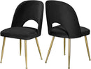 Logan Black Velvet Dining Chair - NY Furniture Direct (NY)