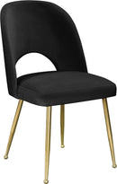 Logan Black Velvet Dining Chair - NY Furniture Direct (NY)