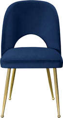 Logan Navy Velvet Dining Chair - NY Furniture Direct (NY)