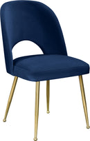 Logan Navy Velvet Dining Chair - NY Furniture Direct (NY)