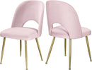 Logan Pink Velvet Dining Chair - NY Furniture Direct (NY)