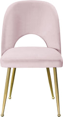 Logan Pink Velvet Dining Chair - NY Furniture Direct (NY)