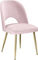 Logan Pink Velvet Dining Chair - NY Furniture Direct (NY)