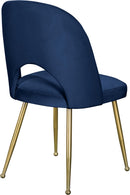 Logan Navy Velvet Dining Chair - NY Furniture Direct (NY)