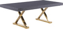 Excel Grey Oak Veneer Lacquer Extendable Dining Table (3 Boxes) - NY Furniture Direct (NY)