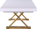 Excel White Lacquer Extendable Dining Table (3 Boxes) - NY Furniture Direct (NY)