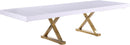 Excel White Lacquer Extendable Dining Table (3 Boxes) - NY Furniture Direct (NY)