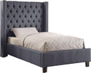 Ashton Grey Linen Twin Bed