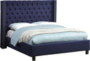 Ashton Navy Linen Full Bed