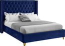 Barolo Navy Velvet Full Bed