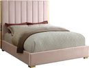 Becca Pink Velvet King Bed - NY Furniture Direct (NY)