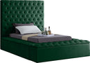 Bliss Green Velvet Twin Bed (3 Boxes) - NY Furniture Direct (NY)