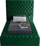Bliss Green Velvet Twin Bed (3 Boxes) - NY Furniture Direct (NY)