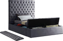 Bliss Grey Velvet Twin Bed (3 Boxes) - NY Furniture Direct (NY)