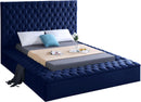 Bliss Navy Velvet Full Bed (3 Boxes) - NY Furniture Direct (NY)