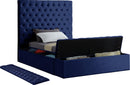 Bliss Navy Velvet Twin Bed (3 Boxes) - NY Furniture Direct (NY)