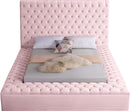 Bliss Pink Velvet Queen Bed (3 Boxes) - NY Furniture Direct (NY)