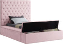 Bliss Pink Velvet Twin Bed (3 Boxes) - NY Furniture Direct (NY)