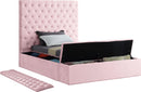 Bliss Pink Velvet Twin Bed (3 Boxes) - NY Furniture Direct (NY)