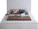 Bliss White Velvet King Bed (3 Boxes) - NY Furniture Direct (NY)