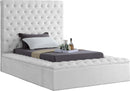 Bliss White Velvet Twin Bed (3 Boxes) - NY Furniture Direct (NY)