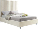 Candace Cream Velvet Full Bed