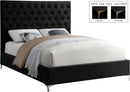 Cruz Black Velvet Full Bed - NY Furniture Direct (NY)