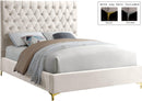Cruz Cream Velvet Full Bed - NY Furniture Direct (NY)