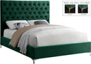 Cruz Green Velvet Queen Bed - NY Furniture Direct (NY)