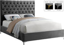Cruz Grey Velvet Full Bed - NY Furniture Direct (NY)