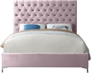 Cruz Pink Velvet Full Bed - NY Furniture Direct (NY)