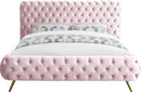 Delano Pink Velvet King Bed - NY Furniture Direct (NY)