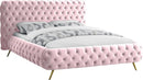 Delano Pink Velvet Queen Bed - NY Furniture Direct (NY)