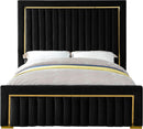 Dolce Black Velvet King Bed (3 Boxes) - NY Furniture Direct (NY)