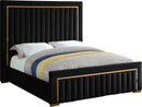 Dolce Black Velvet King Bed (3 Boxes) - NY Furniture Direct (NY)