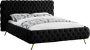 Delano Black Velvet Queen Bed - NY Furniture Direct (NY)