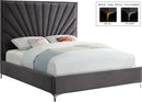 Eclipse Grey Velvet King Bed - NY Furniture Direct (NY)