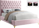 Cruz Pink Velvet King Bed - NY Furniture Direct (NY)