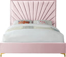 Eclipse Pink Velvet Queen Bed - NY Furniture Direct (NY)