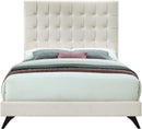 Elly Cream Velvet Full Bed - NY Furniture Direct (NY)