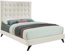 Elly Cream Velvet Full Bed - NY Furniture Direct (NY)