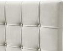 Elly Cream Velvet Queen Bed - NY Furniture Direct (NY)