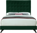 Elly Green Velvet King Bed - NY Furniture Direct (NY)