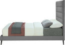 Elly Grey Velvet Full Bed - NY Furniture Direct (NY)