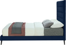 Elly Navy Velvet Queen Bed - NY Furniture Direct (NY)