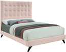 Elly Pink Velvet Queen Bed - NY Furniture Direct (NY)