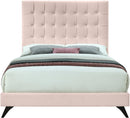 Elly Pink Velvet Queen Bed - NY Furniture Direct (NY)
